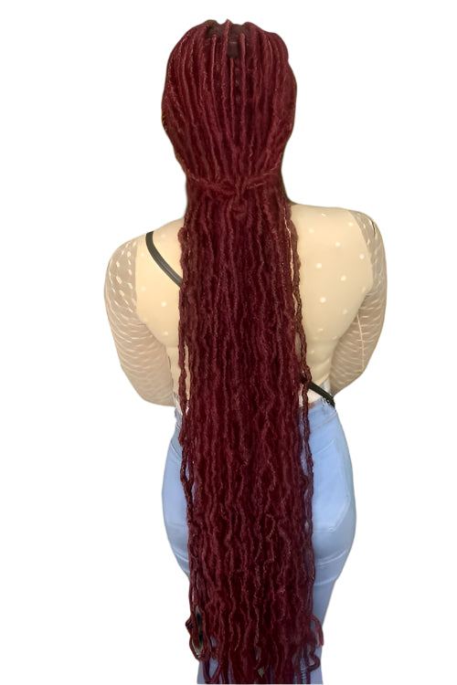 Red Crochet Synthetic Locs bundles