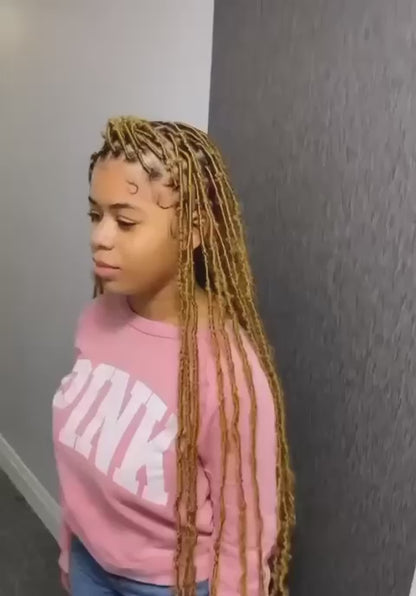 Brown Synthetic Crochet locs bundles